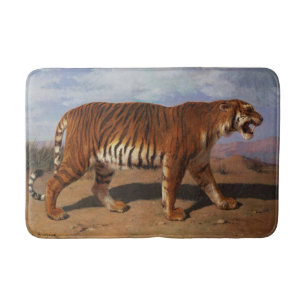 Tapete De Banheiro Stalking Tiger (por Rosa Bonheur)