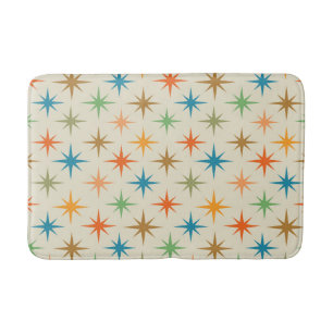 Tapete De Banheiro starburst atômico colorido do meio século