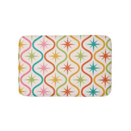 Tapete De Banheiro Starbursts Coloridos Do meio século No Padrão De O