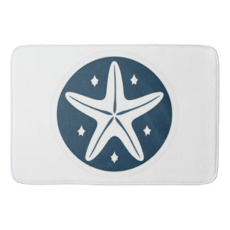 Tapete De Banheiro Starfish com estrelas brancas