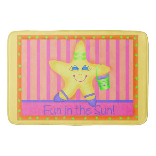 Tapete De Banheiro Starfish divertido em Sun Beach Custom Mat