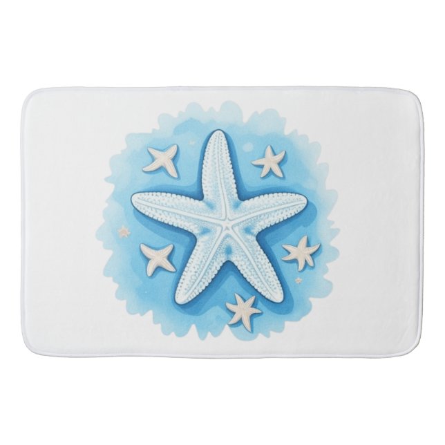 Tapete De Banheiro Starfish em azul (Frente)