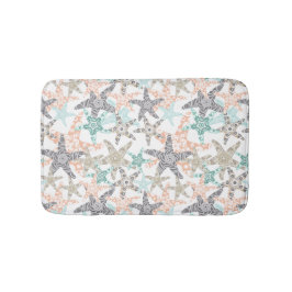 Tapete De Banheiro Starfish Seamless Pattern Bath Mat