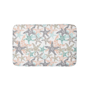 Tapete De Banheiro Starfish Seamless Pattern Bath Mat