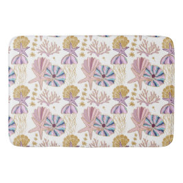 Tapete De Banheiro Starfish Seashell Blue Puro Oceano Rosa Náutico