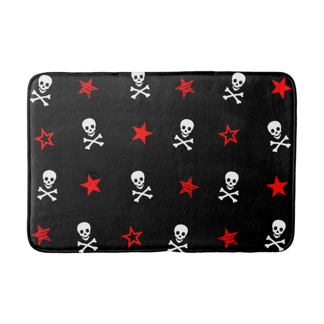 Tapete De Banheiro Stars, Skulls e Crossbones Bath Mat (Frente)