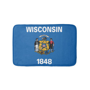 Tapete De Banheiro State Flag of Wisconsin, EUA