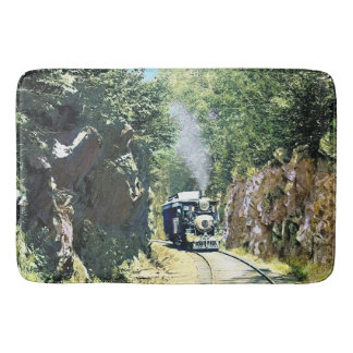 Tapete De Banheiro Steam Locomotive At Summit Cut, Green Mountain