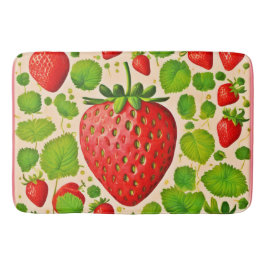 Tapete De Banheiro Strawberry Dadaist Trabalho de arte