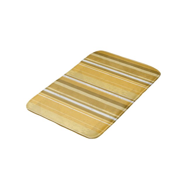 Tapete De Banheiro Stripes Amarelo (Angulado)