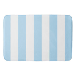 Tapete De Banheiro Stripes Azuis, Listras Brancas, Padrão Stripe