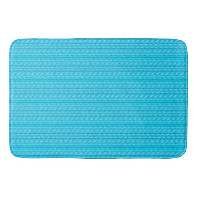 Tapete De Banheiro Stripey Cyan (Frente)