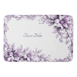 Tapete De Banheiro Stylish Purple Flowers Bath Mat