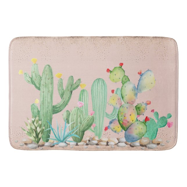 Tapete De Banheiro Sudoeste Cactus Bath Mat (Frente)