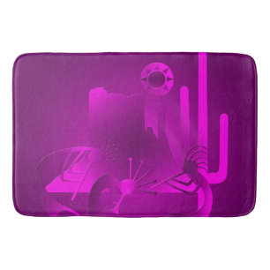 Tapete De Banheiro Sudoeste Kokopelli em Roxo