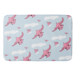 Tapete De Banheiro Suínos voadores