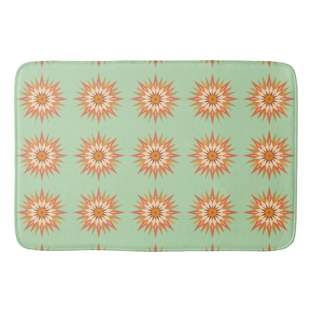 Tapete De Banheiro Sunburst Boho Bath Mat (Frente)