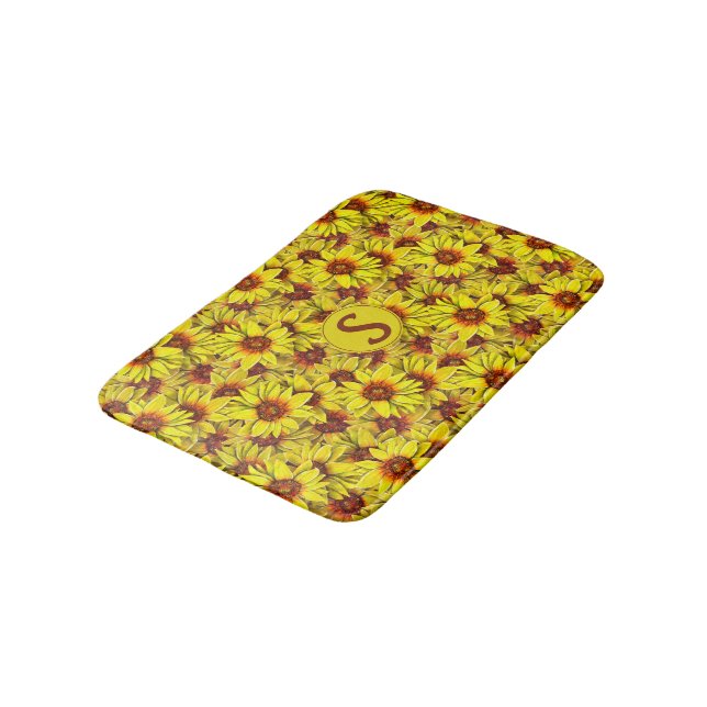 Tapete De Banheiro Sunflower Bath Mat (Angulado)