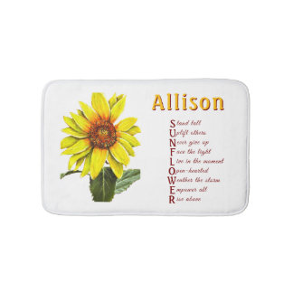 Tapete De Banheiro Sunflower Positive Encouragement Bath Mat