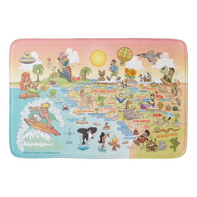 Tapete De Banheiro Sunny California Bath Mat (Frente)