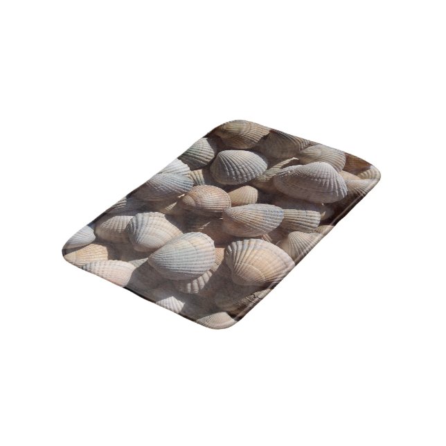 Tapete De Banheiro Sunny Seashells, Bath Mat, Summer Beach, Nature (Angulado)