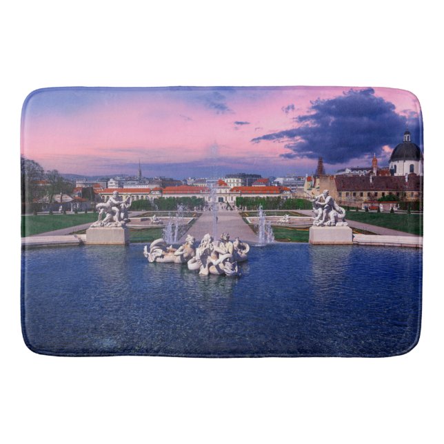 Tapete De Banheiro Sunset over fountain em Viena (Frente)