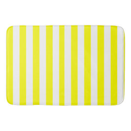 Tapete De Banheiro Sunshine Yellow and White Striped Print