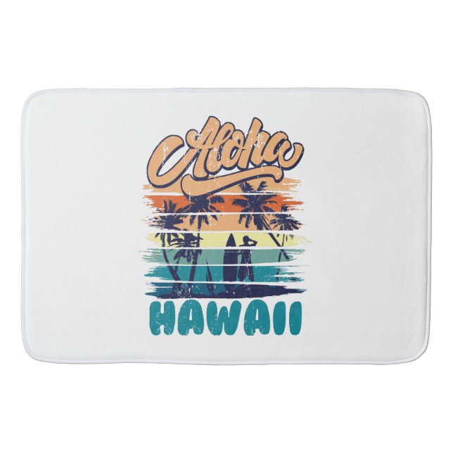 Tapete De Banheiro Surf - Aloha Hawaii (Frente)