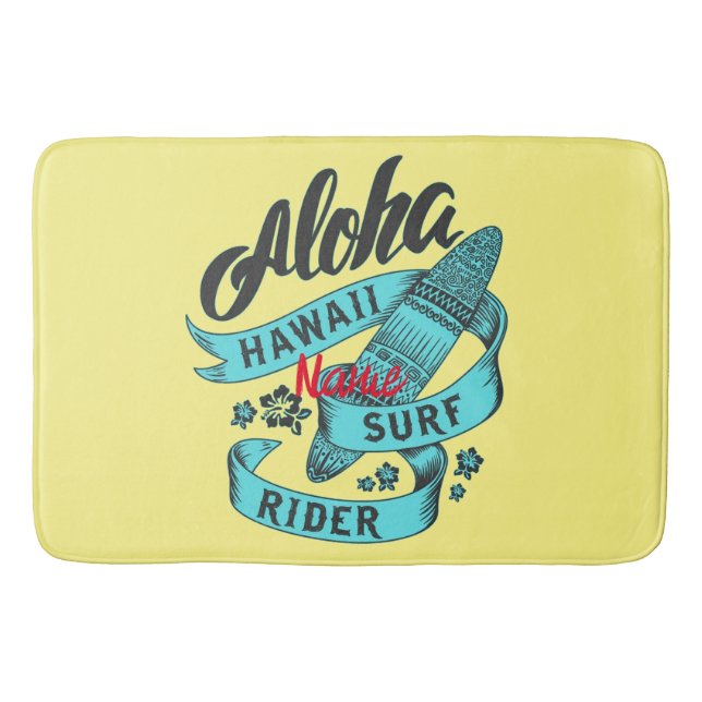 Tapete De Banheiro Surf Aloha Hawaii Rider Thunder_Cove (Frente)