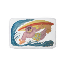 Tapete De Banheiro Surfing Gorilla