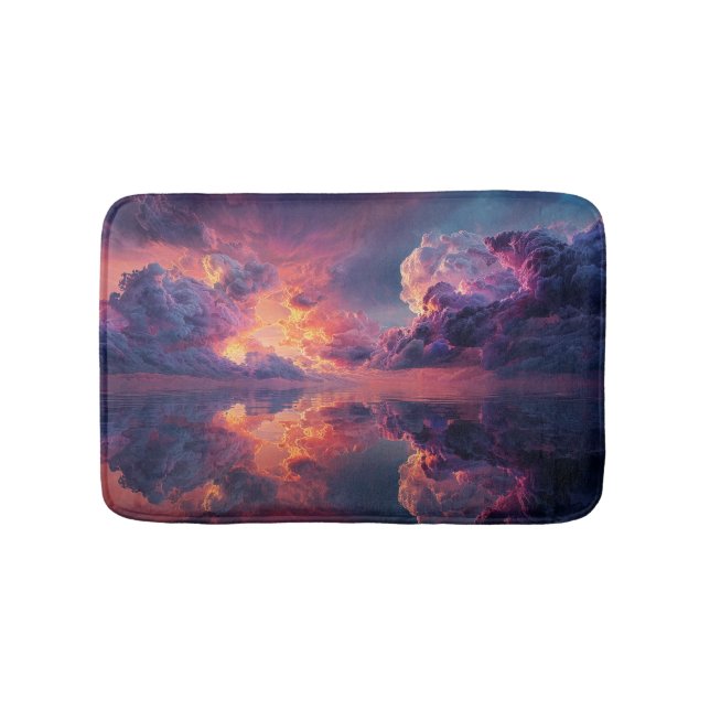 Tapete De Banheiro Surreal Dramatic Clouds With Fiery Sunset (frente)