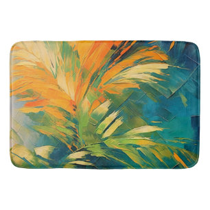Tapete De Banheiro Surto Abstrato de Palmeira – Energia Tropical em M