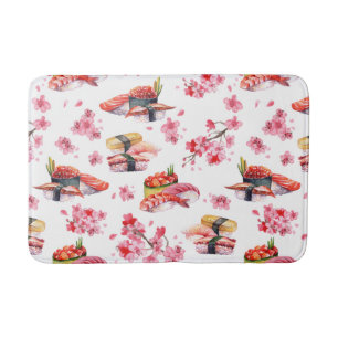 Tapete De Banheiro Sushi-comida japonês e nigiri