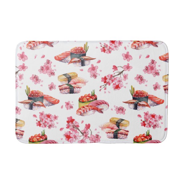 Tapete De Banheiro Sushi-comida japonês e nigiri (Frente)