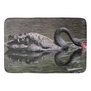 Tapete De Banheiro Swan Negro