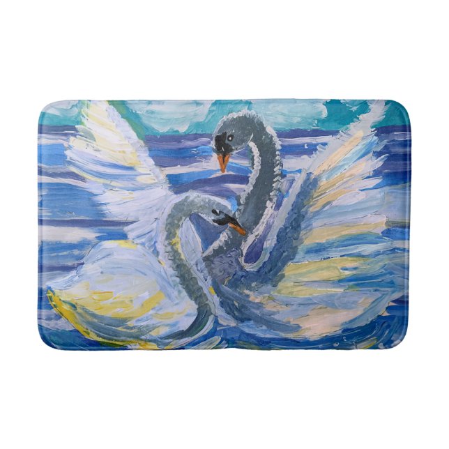 Tapete De Banheiro Swans "Art by Kids" (Frente)