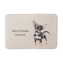 Tapete De Banheiro Sweet Cute Brown Cream Chihuahua Dog Best Friends