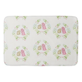 Tapete De Banheiro Sweet Girls Rabbit Wreath Bath Mat