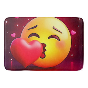 Tapete De Banheiro Sweet Kiss Heart Emoji