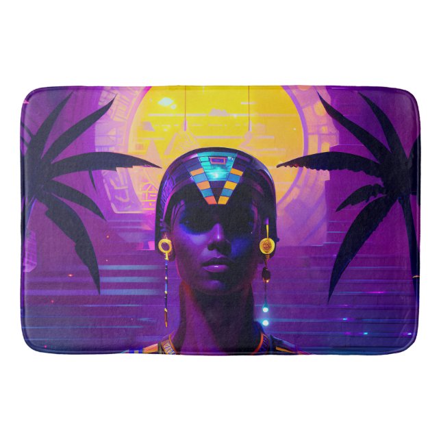 Tapete De Banheiro Synthwave Pharaoh (Frente)