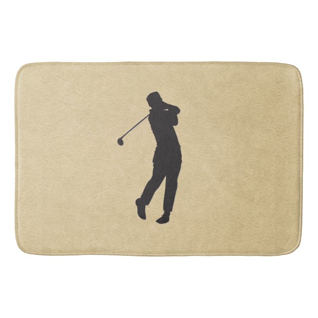 Tapete De Banheiro Tan Leather Golf Bath Mat (Frente)