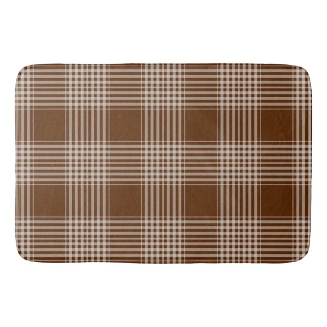 Tapete De Banheiro Tartan Patteran Tecido Grande Bath Mat (Frente)