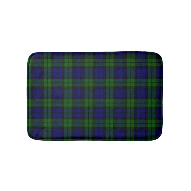 Tapete De Banheiro Tartan Verde e marinho (frente)