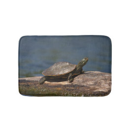 Tapete De Banheiro Tartaruga pintada em um tronco