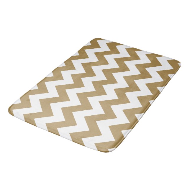 Tapete De Banheiro Teak Neutral Chevrons (Angulado)