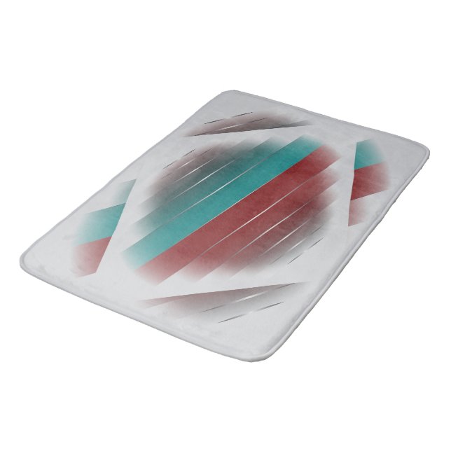 Tapete De Banheiro Teal burgundy girando (Angulado)