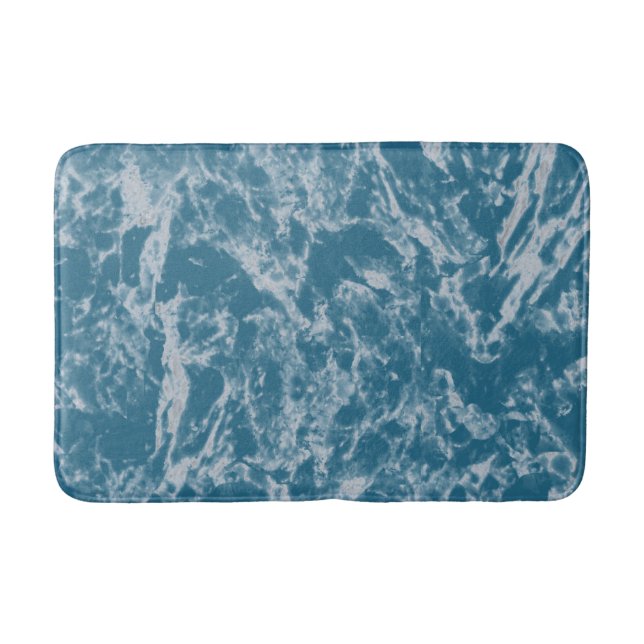 Tapete De Banheiro Teal Marble (Frente)