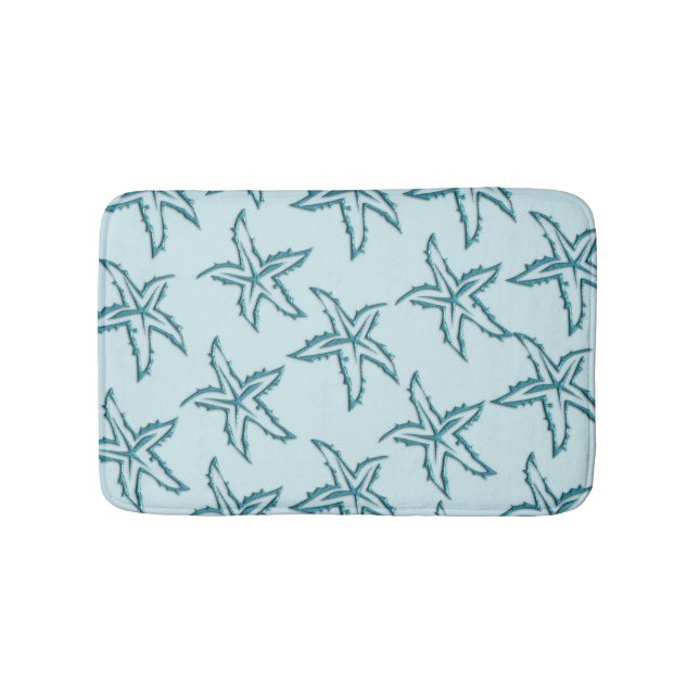 Tapete De Banheiro Teal Starfish (frente)