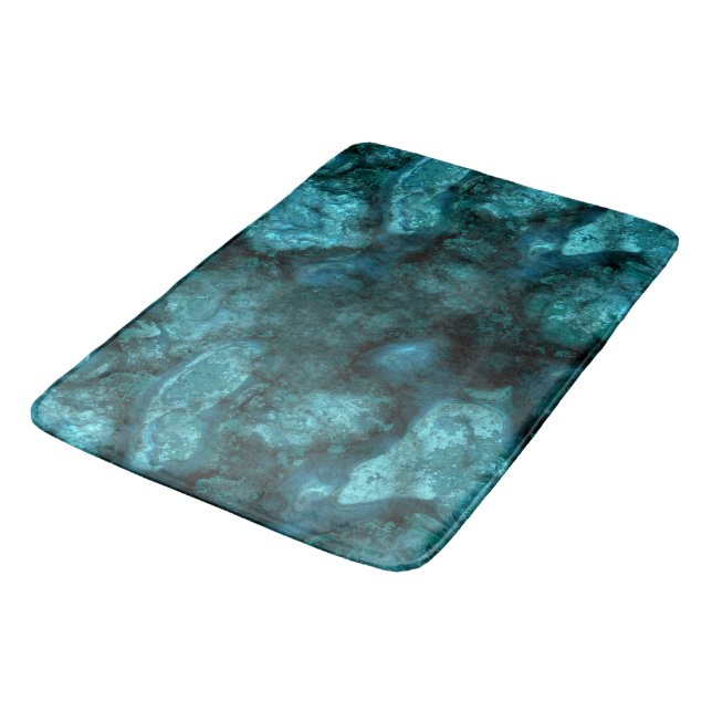 Tapete De Banheiro Teal Stone abstrato (Angulado)