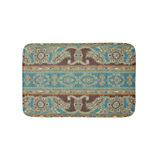Tapete De Banheiro Tecido Árabe Paisley Oriental Design (frente)